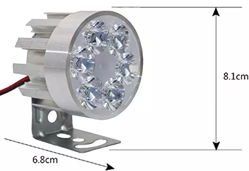 Cartronics Round 6 LED Motorcycle Light Bike Fog Lamp for Bajaj Pulsar 200