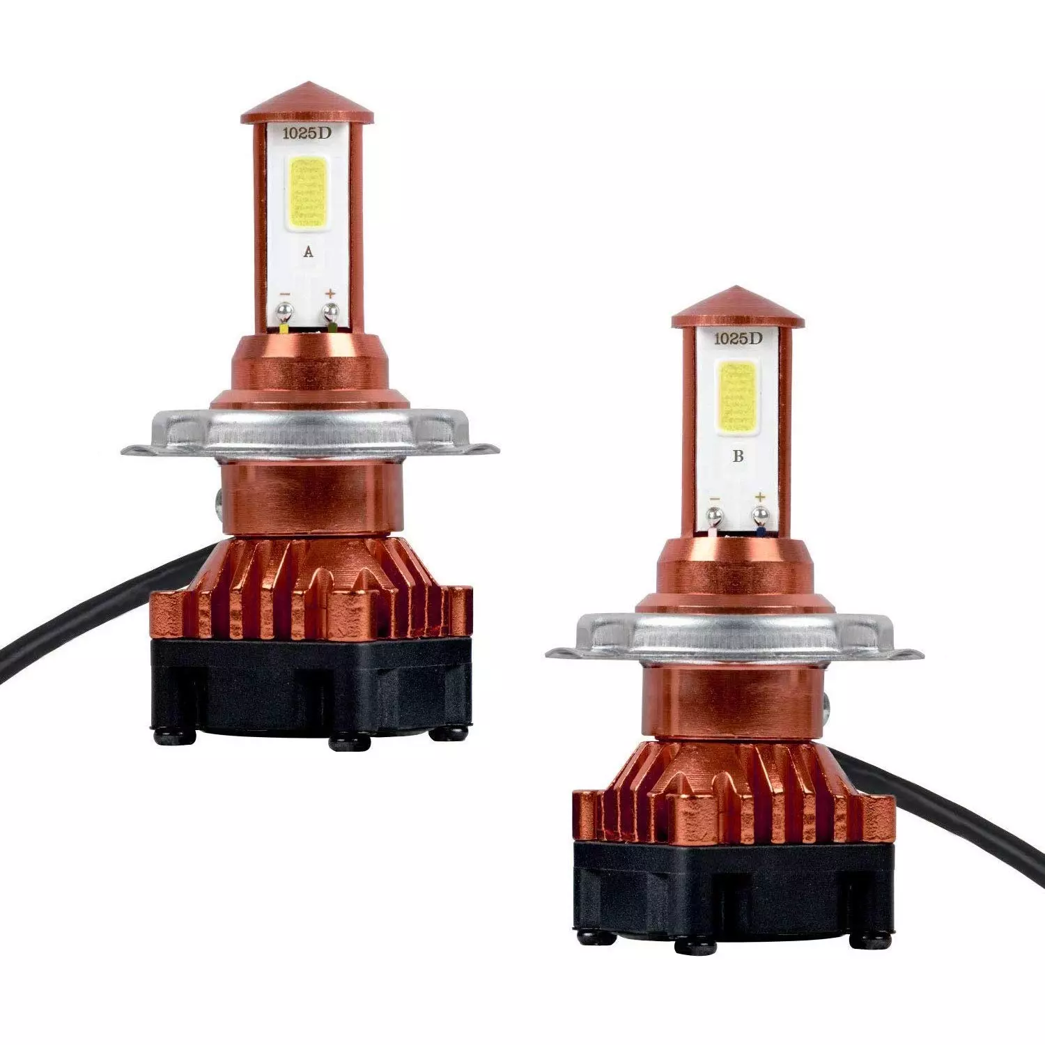 AllExtreme Car LED H4 Headlight Conversion Kit Lamp Bulbs for Front Fog Headlamp for Cars and Bike (80W, Pack of 2)