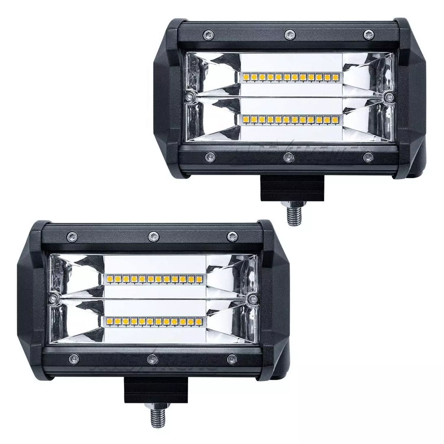 AllExtreme  127 mm (5 Inch) CREE LED Fog Light Flood Spot Waterproof Work Light (72W, White, Pack of 2)