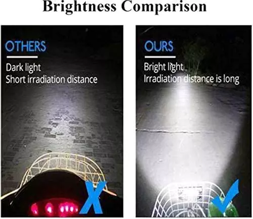 SHOP4U Waterproof High Power 15 Led White Bar Fog Light Pack of 4  for Off-Roading & Highway Driving for Bikes/Scooty with 1 On/Off Switch