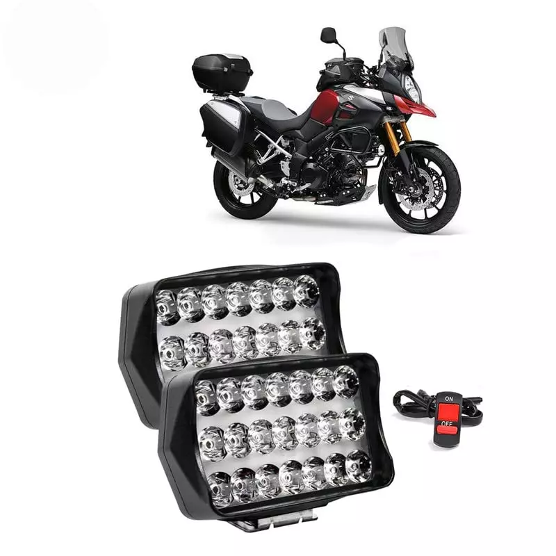 Cartronics 21 LED Fog Light With On/Off Switch for Suzuki V Strom 650(Set of 2 Pcs)