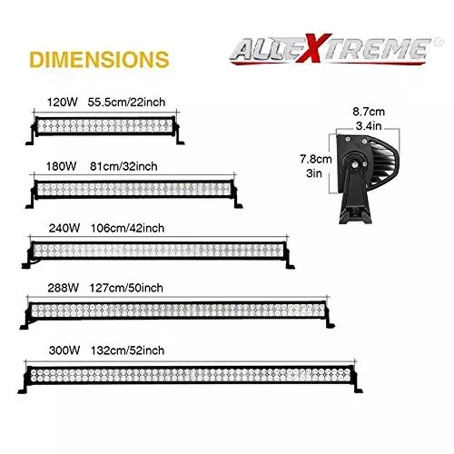 AllExtreme EX100F1 Fog Light Bar Compatible for Car - ‎White