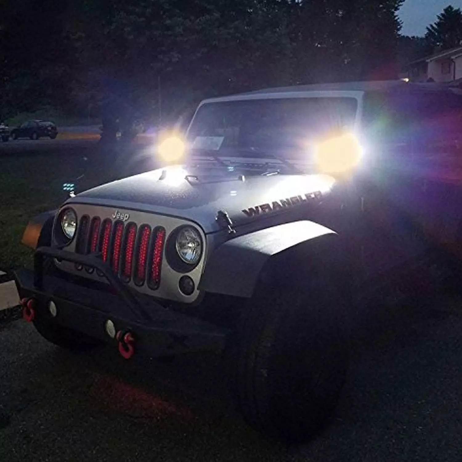 AllExtreme 6 LED Fog Light / Work Light Bar Spot Beam Off Road Driving Lamp 2 Pcs 30W Cree,Universal Fitting hence Good Fit LED Work Lights for Royal Enfield, Truck, Car, ATV, SUV, Jeep all Bikes and Cars(Amber Yellow)