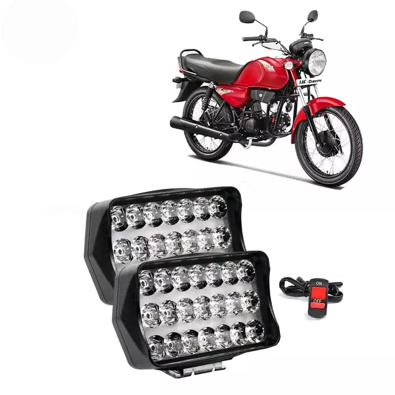 Cartronics 21 LED Fog Light With On/Off Switch for Hero HF Dawn Black(Set of 2 Pcs)