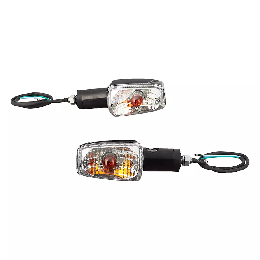 Uno Minda TD-5012GL Natural Lens Blinker Lamp Assembly Rear LH for Passion Pro (Set of 2 Pcs)