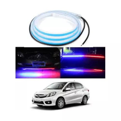 Cartronics 120cm Police strip Type Led  Red Blue  For HONDA Amaze