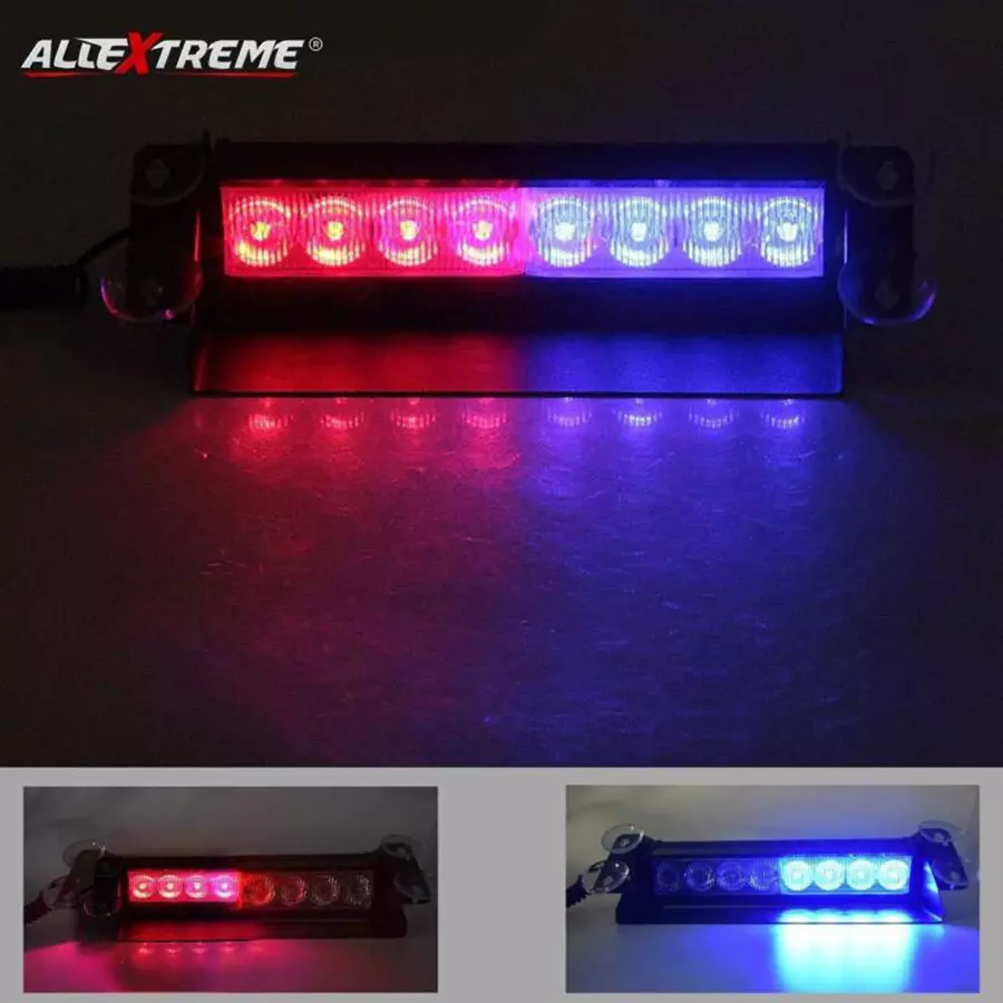 AllExtreme ALL001 8 W Red and Blue Led Lights