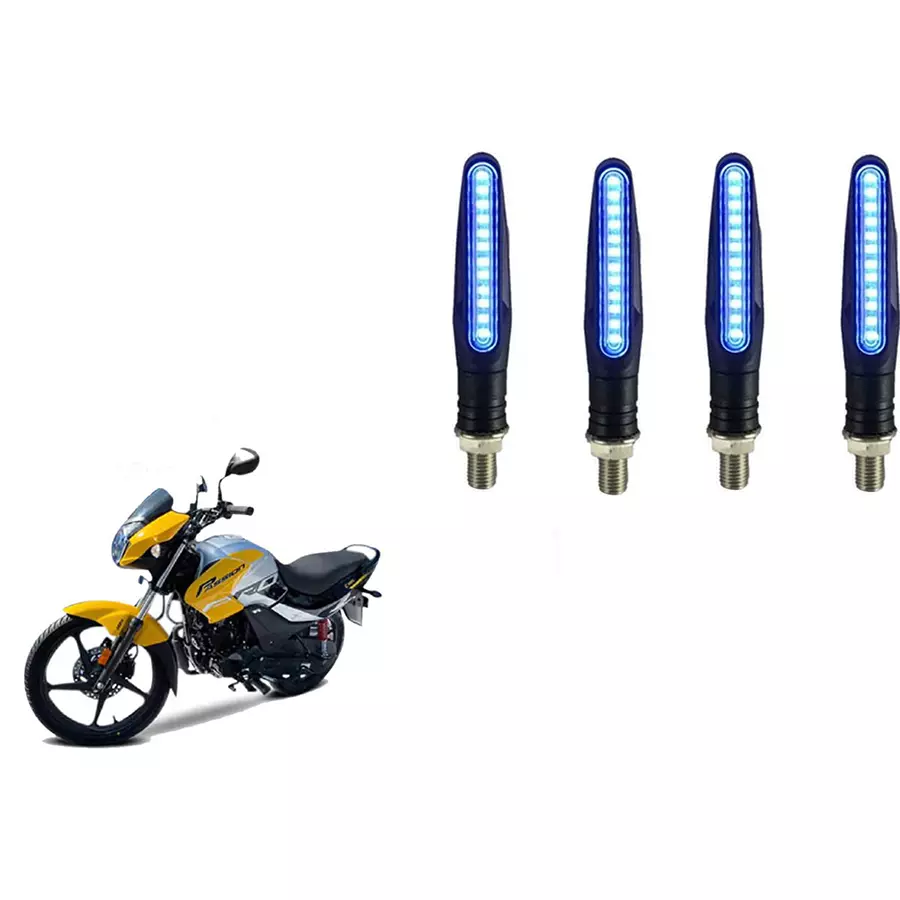 Cartronics Pencil Type Blue LED Indicator  for Hero Passion Pro 110 (Pack of 4 Pcs)