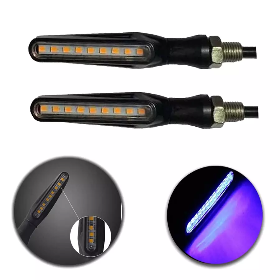 Cartronics Pencil Type Blue LED Indicator  for Hero Passion Pro 110 (Pack of 4 Pcs)