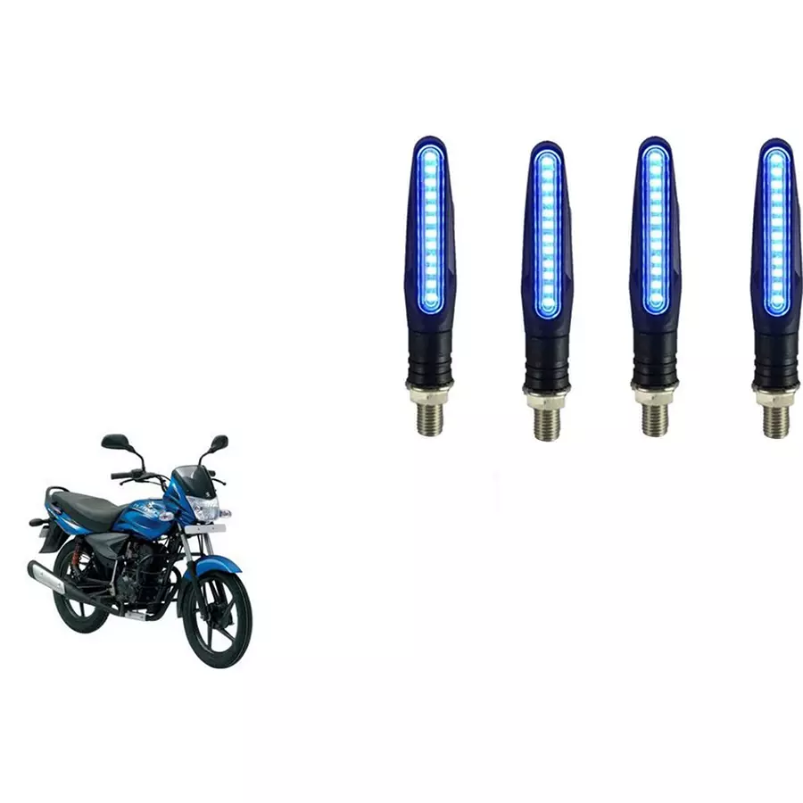 Cartronics Pencil Type Blue LED Indicator for Bajaj Platina 125(Pack of 4 Pcs)