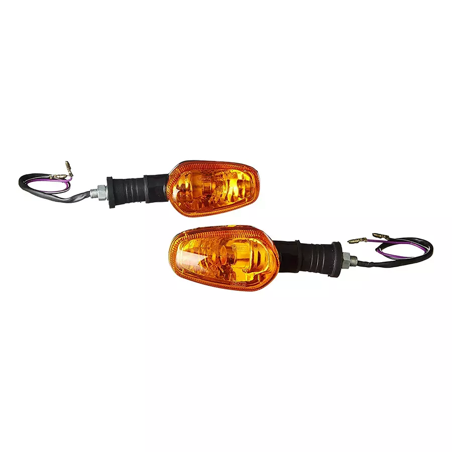 Uno Minda Blinker Front LH Amber Lens for TVS Star City, Set of 2 LH & RH (TD-5034L)