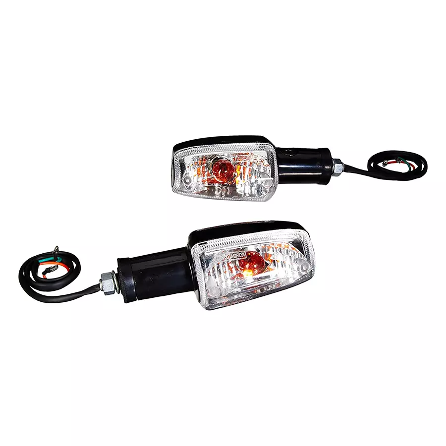 Uno Minda TD-5012FR Natural Lens Blinker Lamp Assembly Front RH for Passion Pro (Set of 2 Pcs)