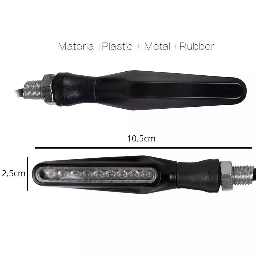 Cartronics Sleek Pencil Type Yellow LED Indicator for TVS 10mm Screw Models (Pack of 4 Pcs)