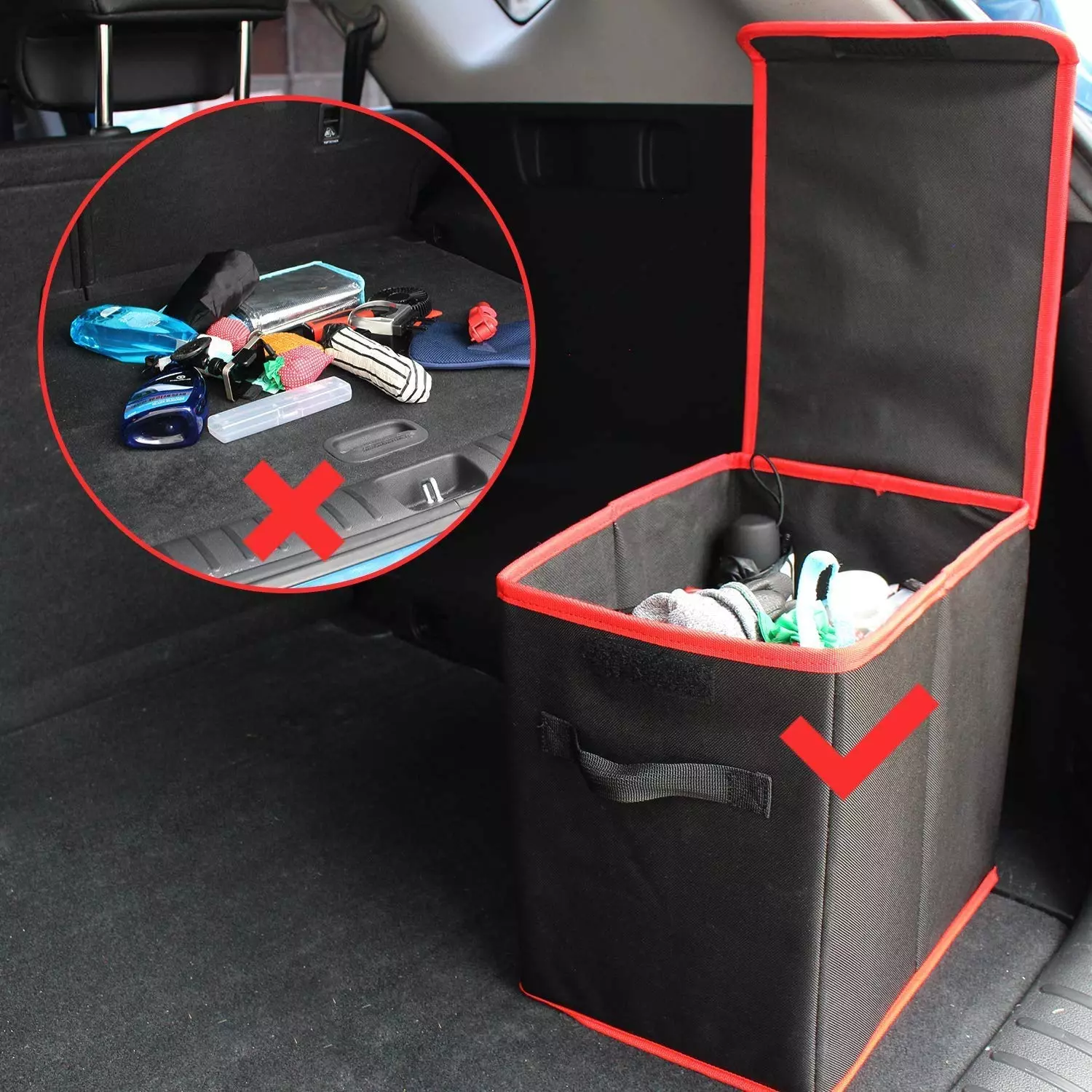 AllExtreme EX-IT-06 Trunk Organizer Backseat Large Storage Hanging Utility Tool Foldable Bag