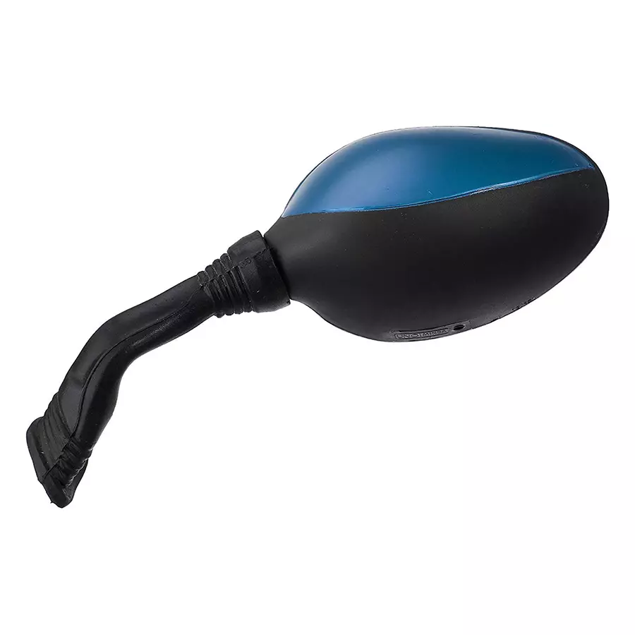 Uno Minda Shatterproof Glass Rear View Mirror (Blue) - Left Hand for Hero Maestro (RV-5016L-BLUE)