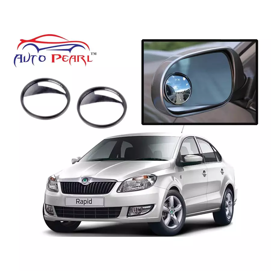 Auto Pearl Manual Exterior Rear View Mirror for Skoda Rapid (Pack of 2 Pcs)
