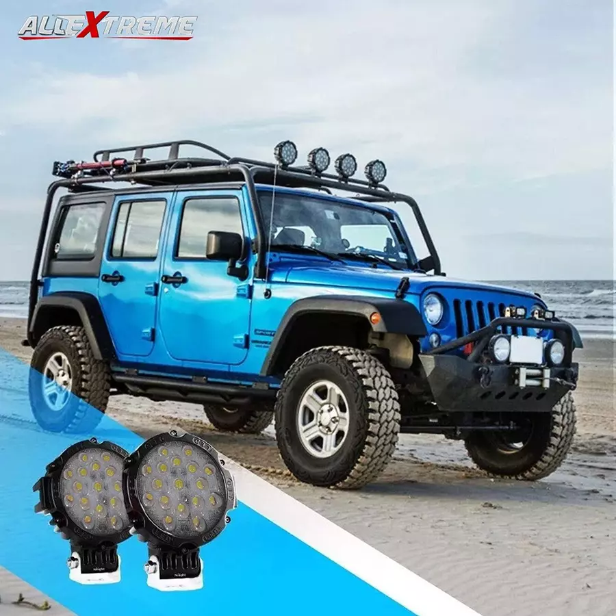 AllExtreme EX7M1B1 17 LED Spot Lamp for Jeep Bikes and Cars (51 W,‎White)