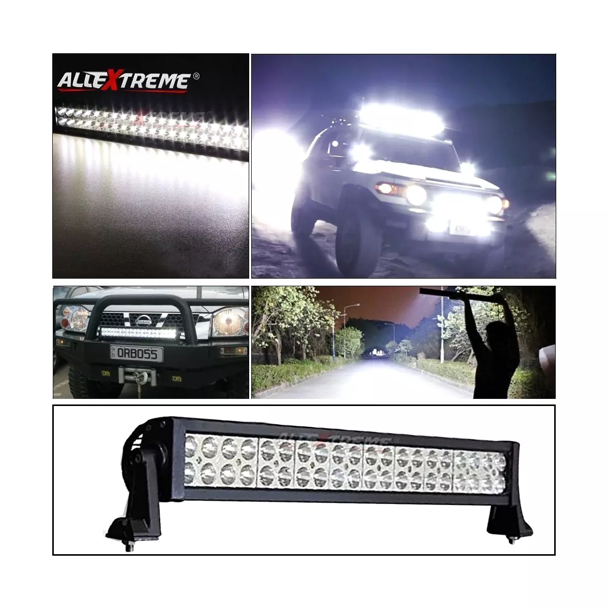 AllExtreme EX40LF1 40 LED Spot Lamp for Jeep ATV SUV Truck Car Boat (120 W,White)