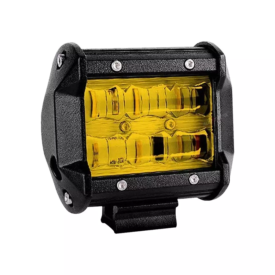 AllExtreme EX4I9Y1 LED Headlight with Brackets for Truck Car ATV SUV Jeep Van (30 W,Yellow)