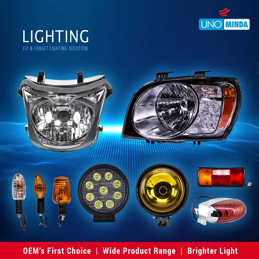 Uno Minda Head Light LED with DRL - Right for Tata Hyva (HL-5607BMD)