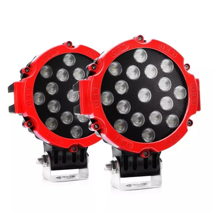 Buy AllExtreme EX7M1R2 17 LED Spot Lamp for Jeep Bikes and Cars (51w,‎White) from Industrybuying.com