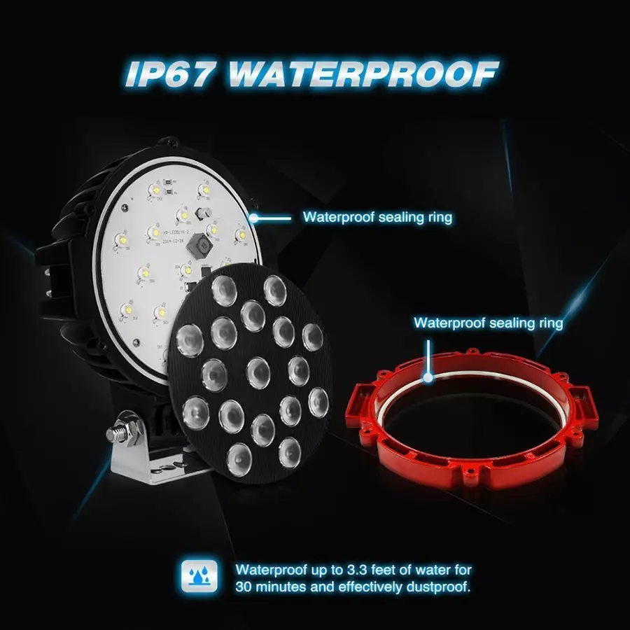 AllExtreme EX7M1R2 17 LED Spot Lamp for Jeep Bikes and Cars (51 W,‎White)
