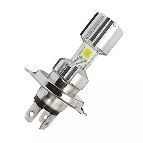 AllExtreme H4 Silver 9 W Missile Projector LED Headlight Bulb