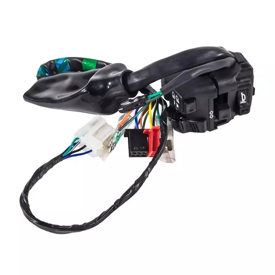 Uno Minda Handle Bar Switch - Left Side, Kick Start, with 2 Coupler & 1 Bullet Terminal for Hero Super Splendor (SW-0685B)
