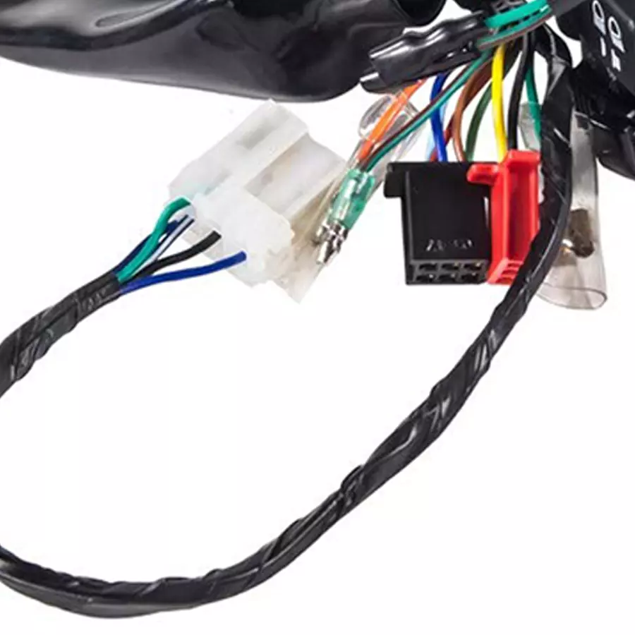 Uno Minda Handle Bar Switch - Left Side, Kick Start, with 2 Coupler & 1 Bullet Terminal for Hero Super Splendor (SW-0685B)