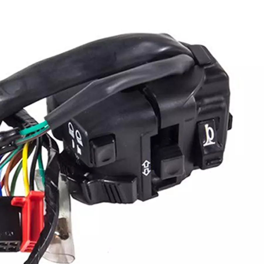 Uno Minda Handle Bar Switch - Left Side, Kick Start, with 2 Coupler & 1 Bullet Terminal for Hero Super Splendor (SW-0685B)