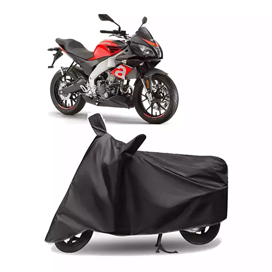 Auto Pearl Polyester Two Wheeler Cover for Aprilia Tuono 150 BS6 (Grey)