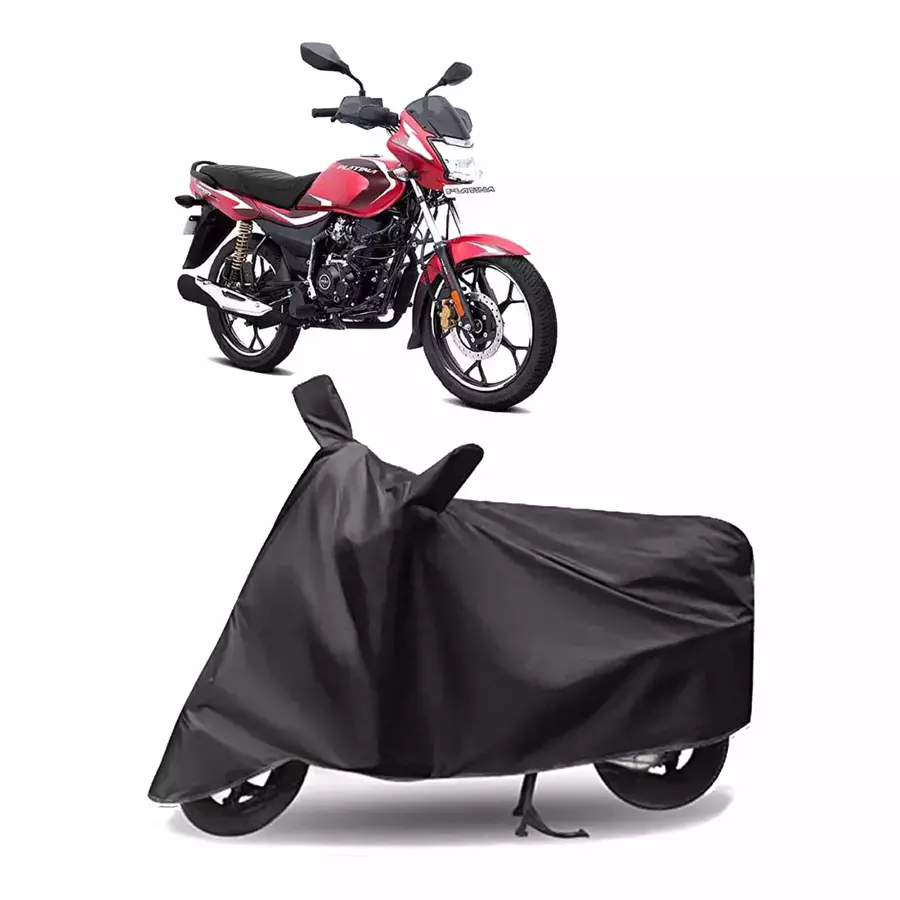 Auto Pearl Polyester Two Wheeler Cover for Bajaj Platina 110 H-Gear (Grey)-picture-39