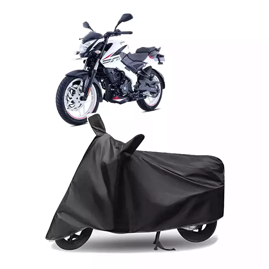 Auto Pearl Polyester Two Wheeler Cover for Bajaj Pulsar NS200 (Grey)
