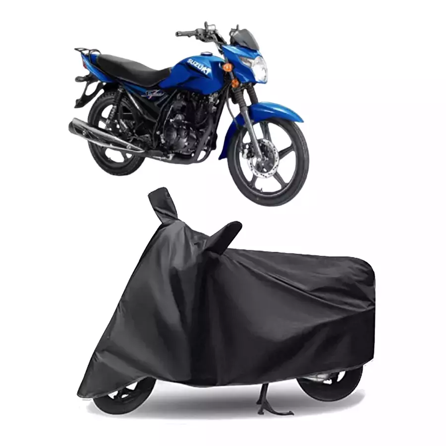 Auto Pearl Polyester Two Wheeler Cover for Suzuki Samurai (Grey)