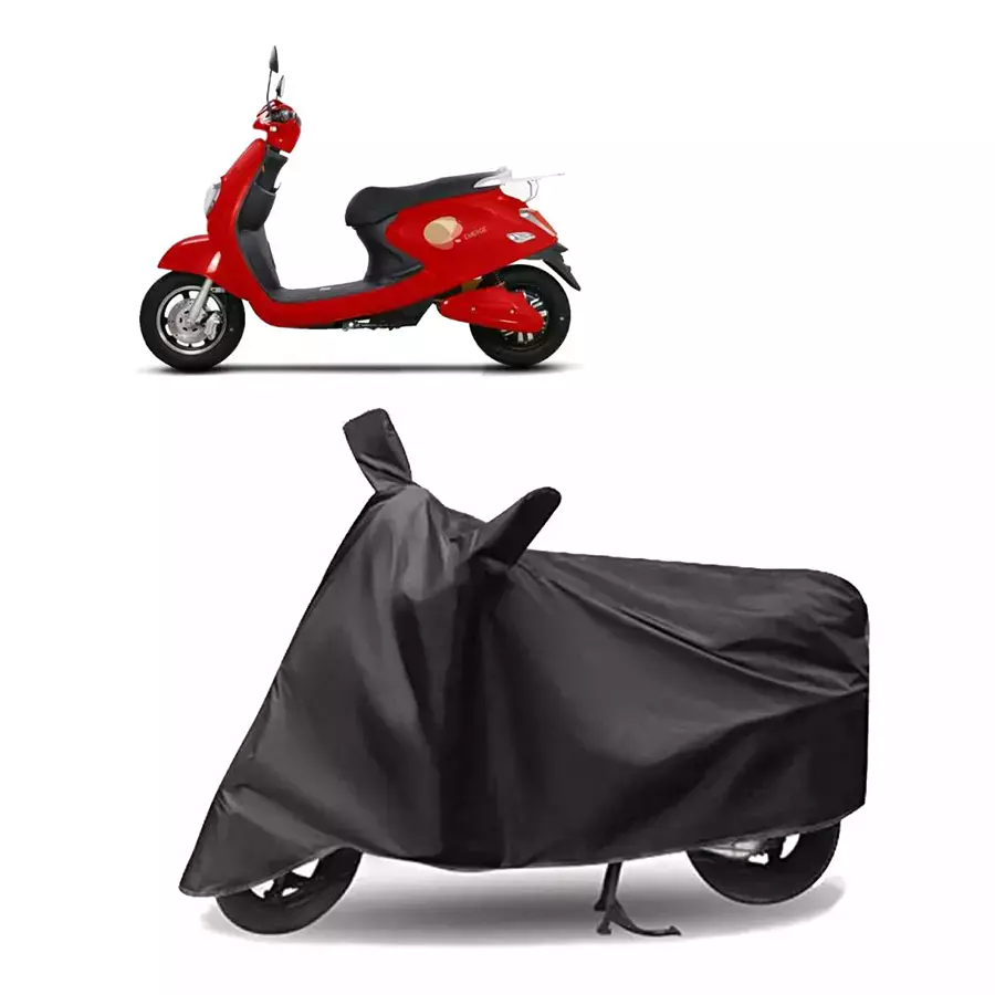 Auto Pearl Polyester Two Wheeler Cover for Techo Electra Emerge (Grey)