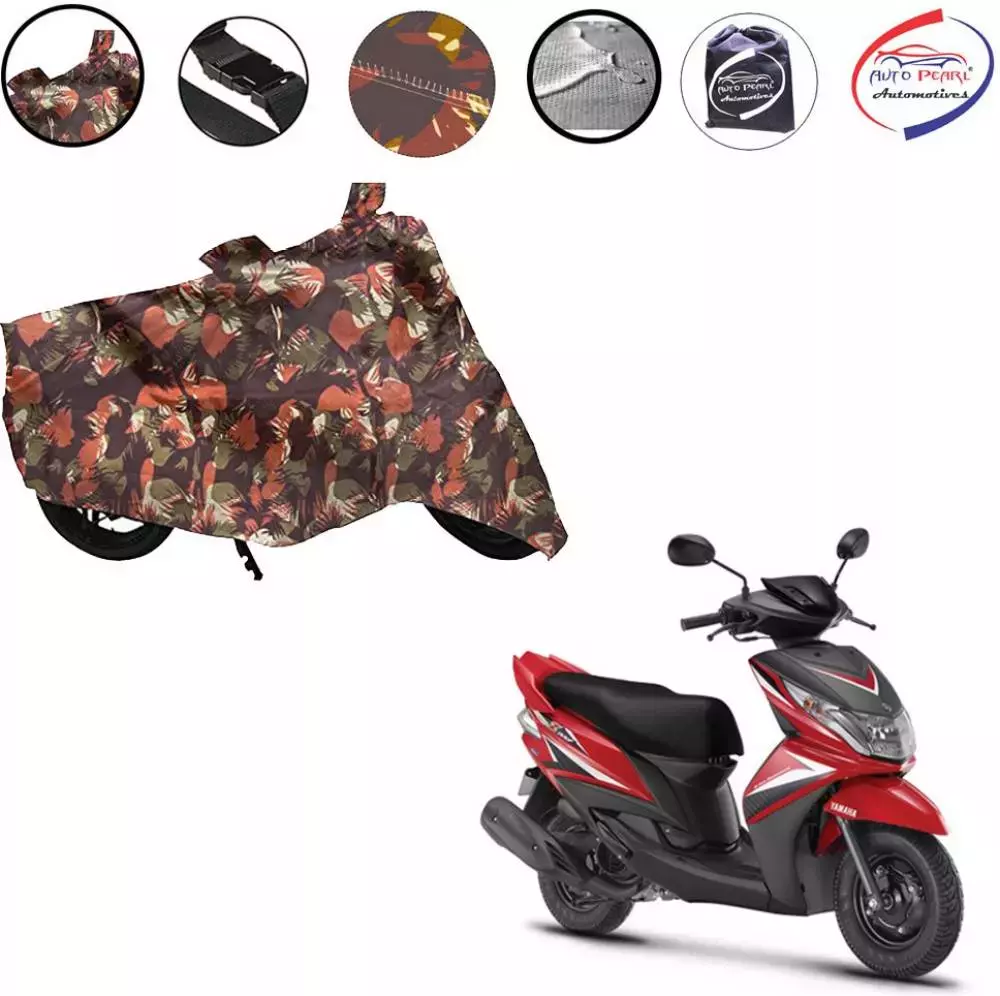Auto Pearl Polyester Waterproof Two Wheeler Cover for Yamaha&nbsp;Ray Z,(Jungle Print)