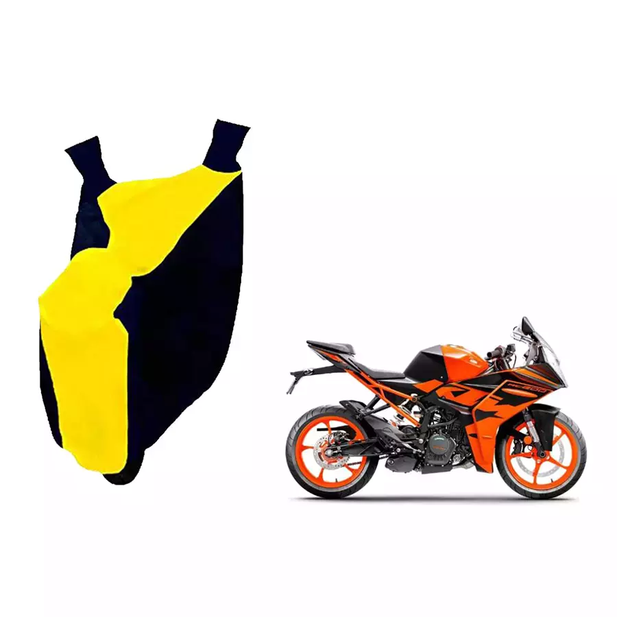 Auto Pearl Waterproof Two Wheeler Cover For KTM RC 200 (Yellow & Blue)-picture-27