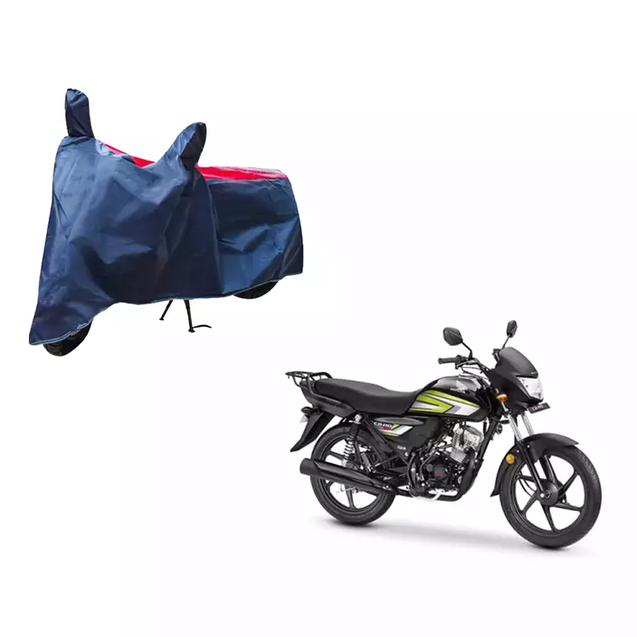 Auto Pearl Waterproof Two Wheeler Cover For Honda CD 110 Dream (Red & Blue)