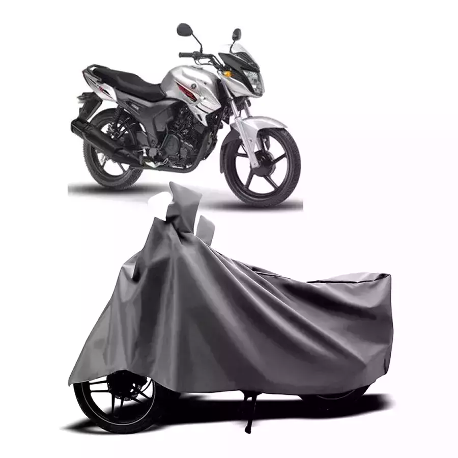 Auto Pearl Two Wheeler Cover with Bag for Yamaha SZ R, Silver-picture-29