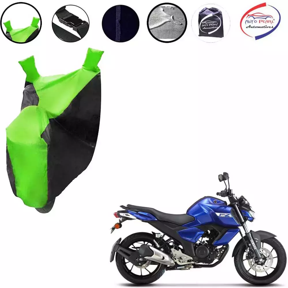 Auto Pearl Waterproof Two Wheeler Cover For Yamaha FZ S V3.0 FI (Green & Black)