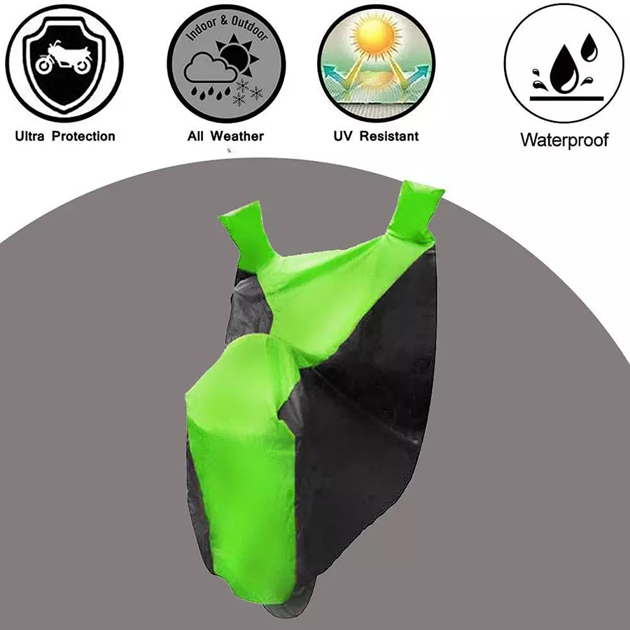 Auto Pearl Waterproof Two Wheeler Cover For Yamaha MT-15 (Green & Black)