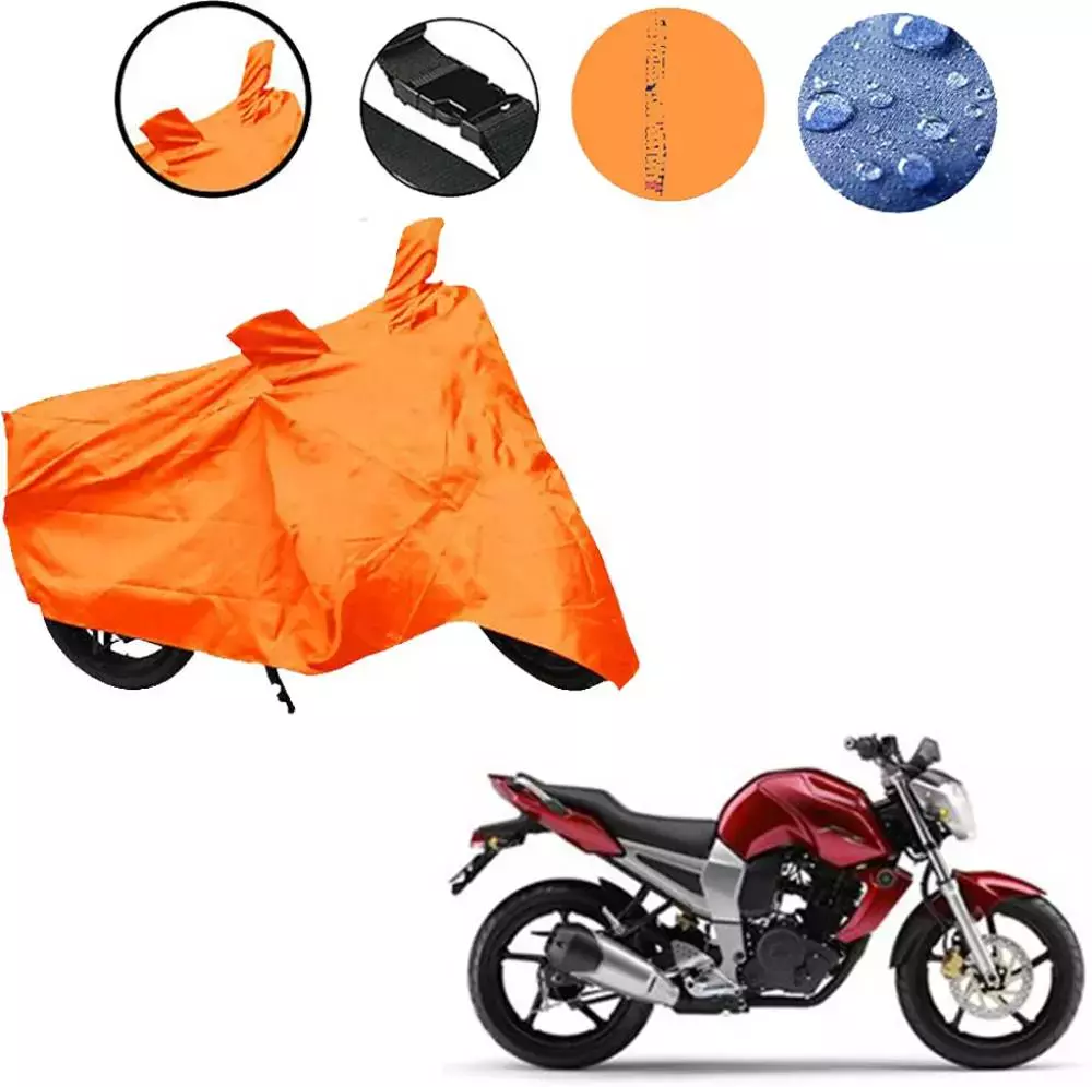 Auto Pearl Waterproof Two Wheeler Cover For Yamaha FZ16 (Orange)