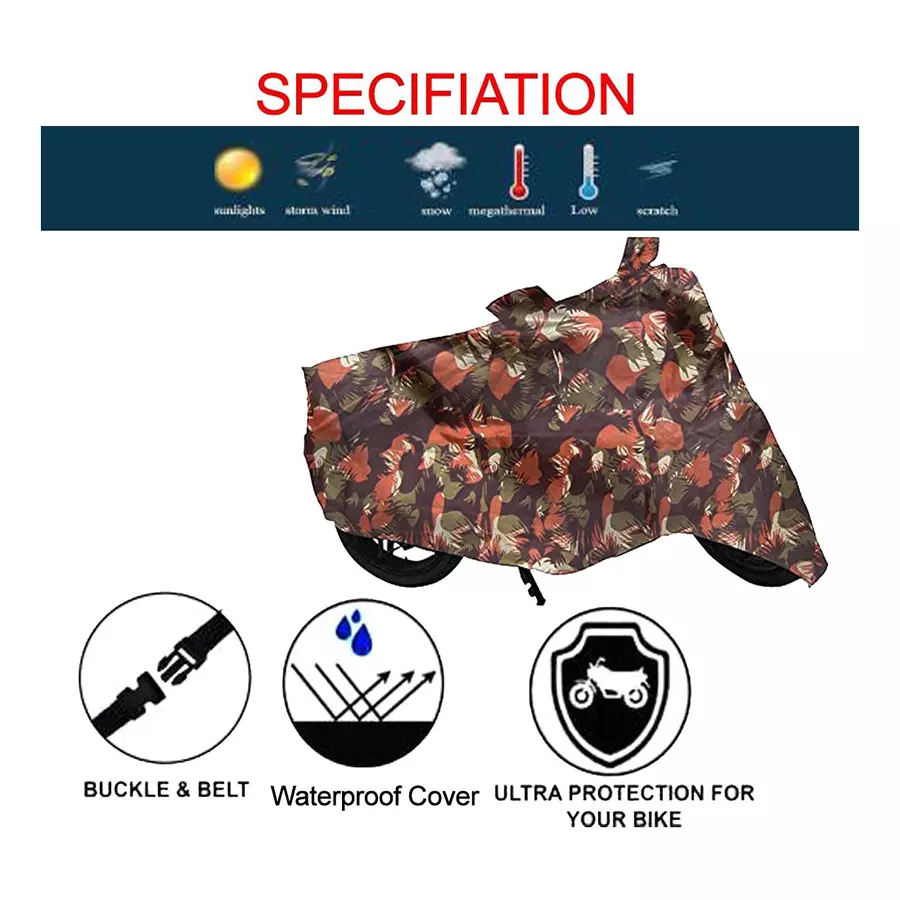 Auto Pearl Waterproof Two Wheeler Cover For Suzuki Intruder M800 (Green & Multicolor)
