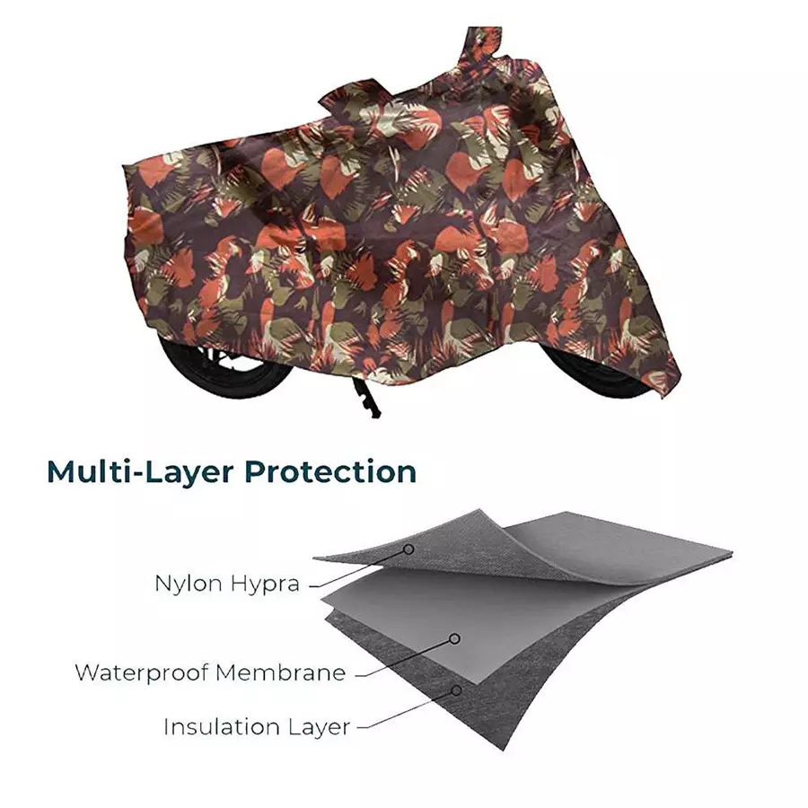 Auto Pearl Waterproof Two Wheeler Cover For Suzuki Intruder M800 (Green & Multicolor)