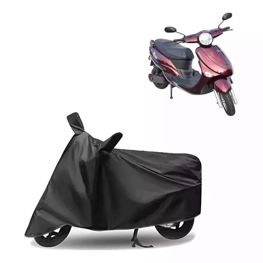 Auto Pearl Polyester Two Wheeler Cover for Avon E Star BS6 (Grey)