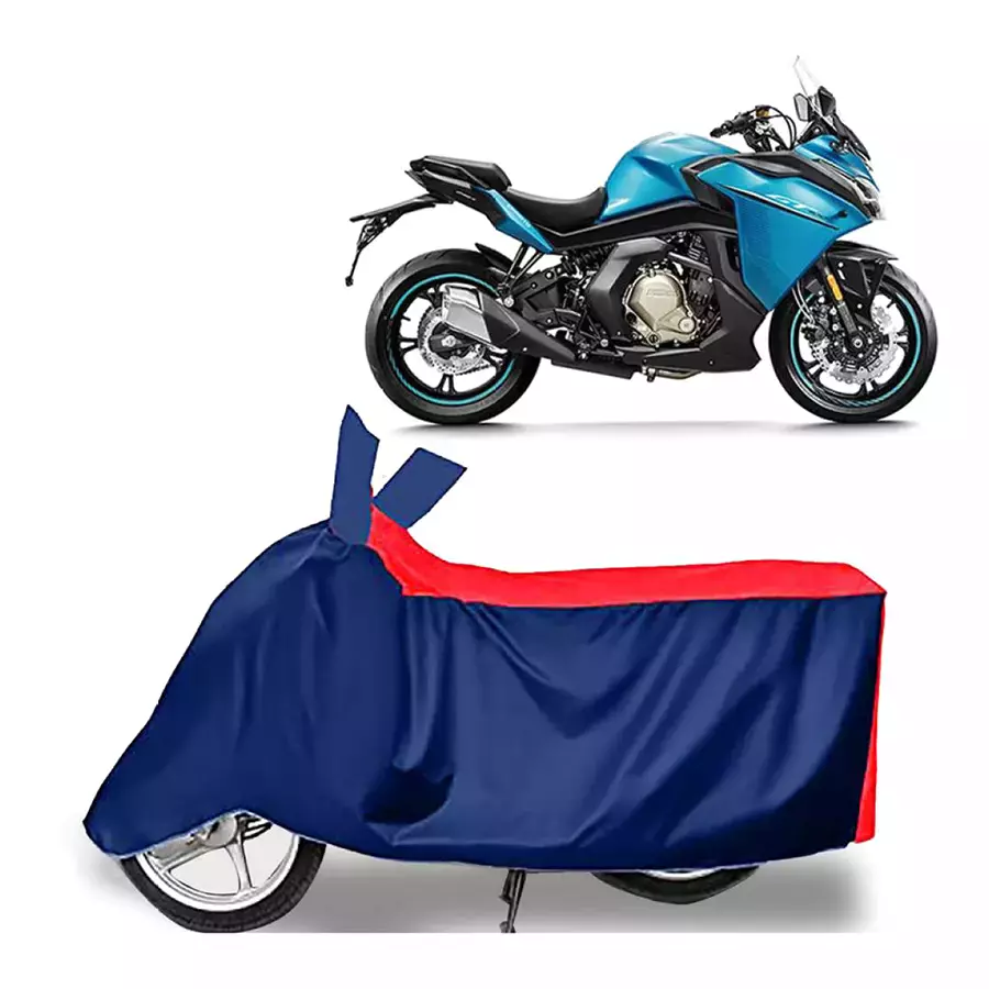 Auto Pearl Polyester Two Wheeler Cover for CFMoto 400GT (Red Blue)-picture-18