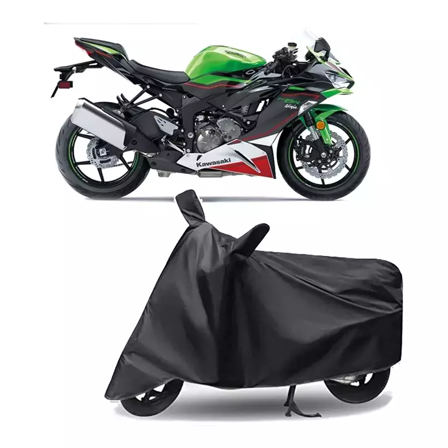 Auto Pearl Polyester Two Wheeler Cover for Kawasaki Ninja ZX-6R (Grey)