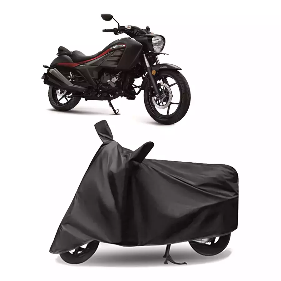Auto Pearl Polyester Two Wheeler Cover for Suzuki Intruder BS6 (Grey)