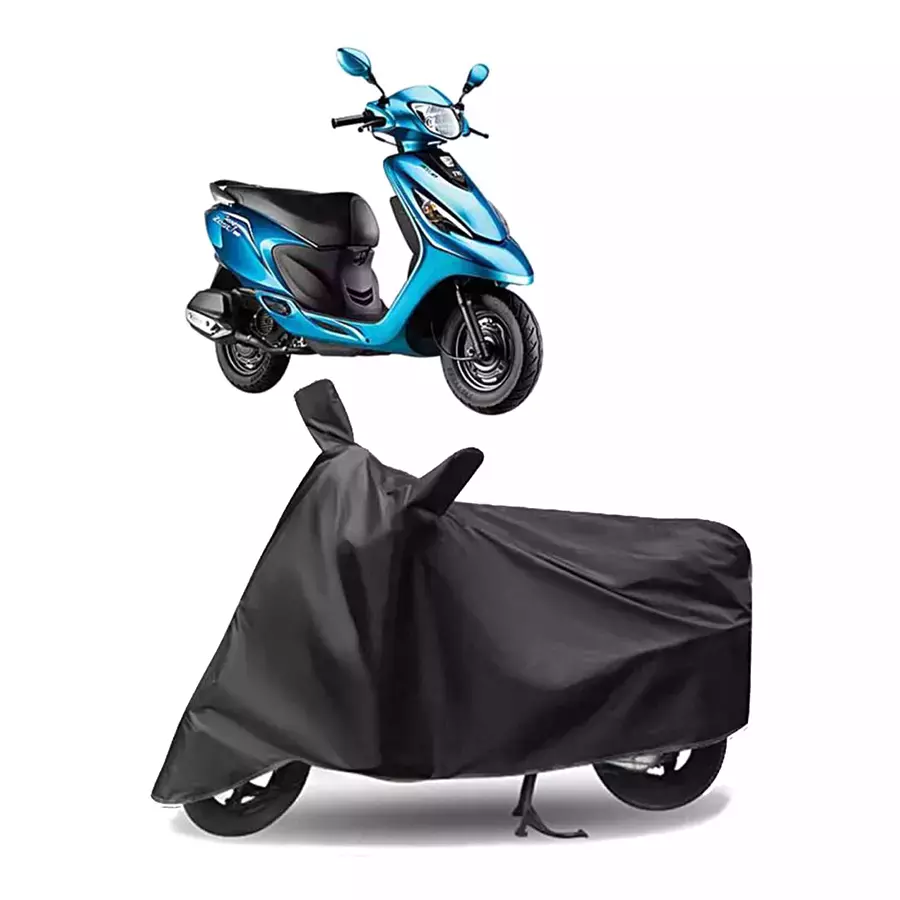 Auto Pearl Polyester Two Wheeler Cover for TVS Scooty Zest (Grey)