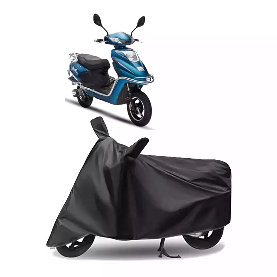 Auto Pearl Polyester Two Wheeler Cover for TVS Sport 63 48V (Grey)